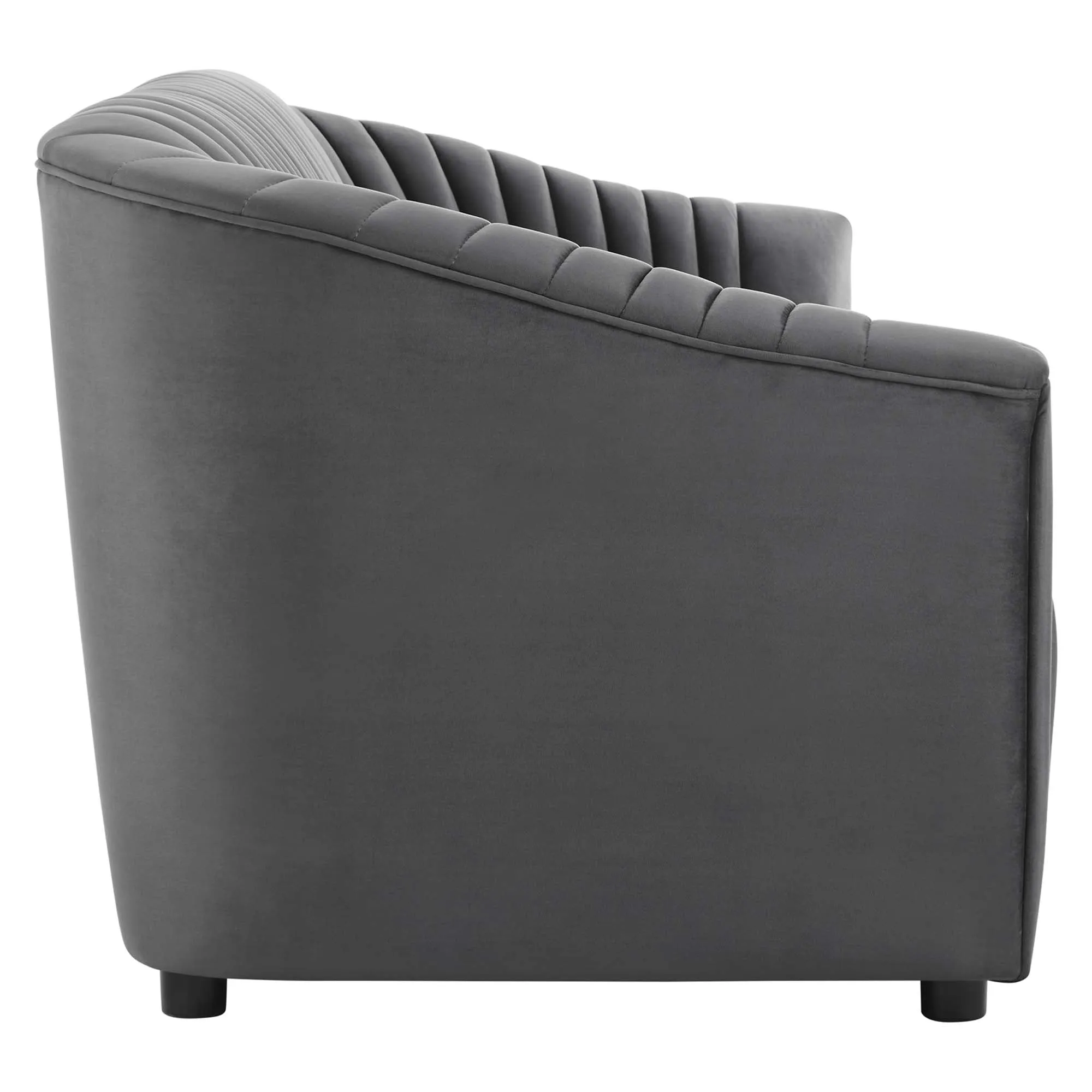 Announce Performance Velvet Channel Tufted Sofa by Modway
