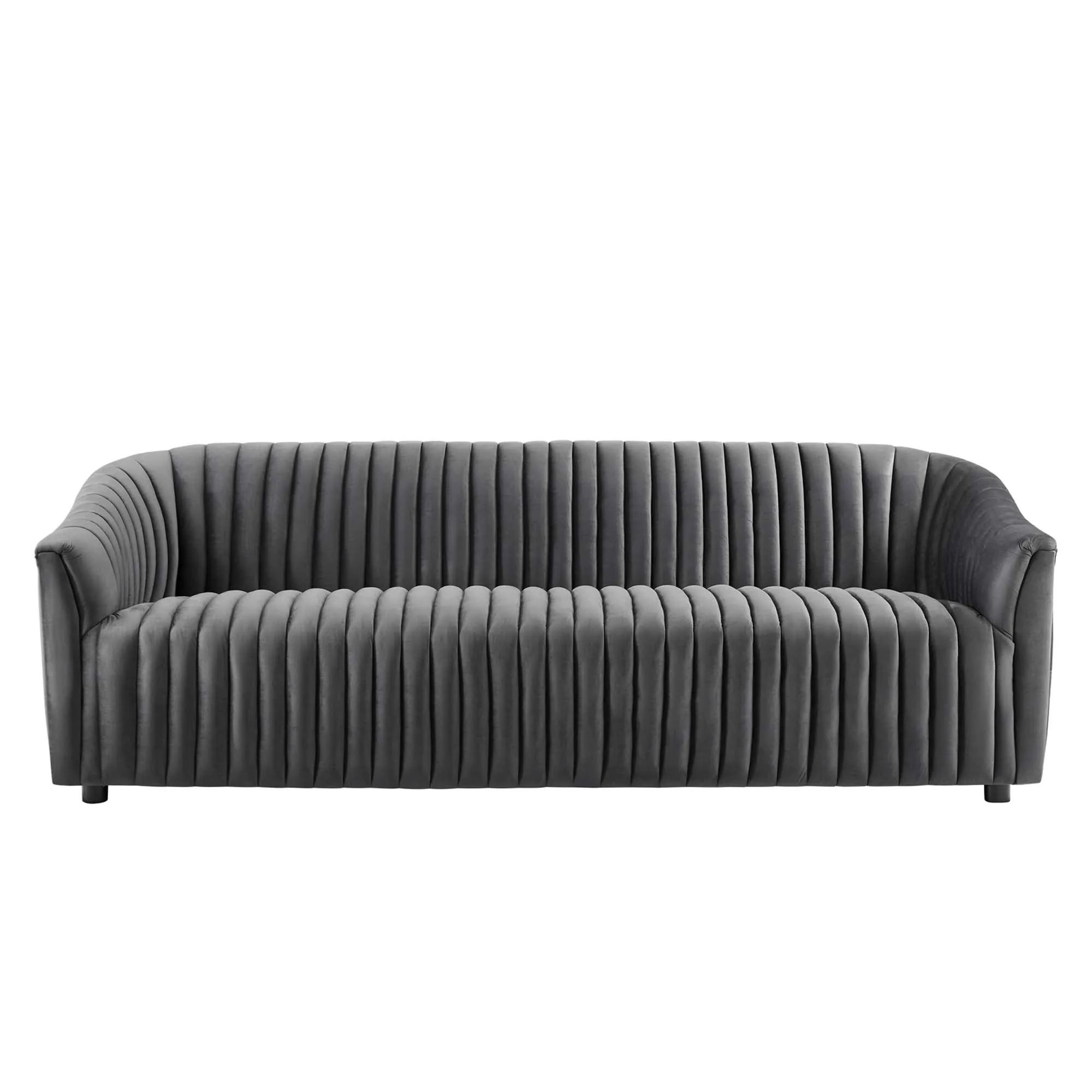 Announce Performance Velvet Channel Tufted Sofa by Modway