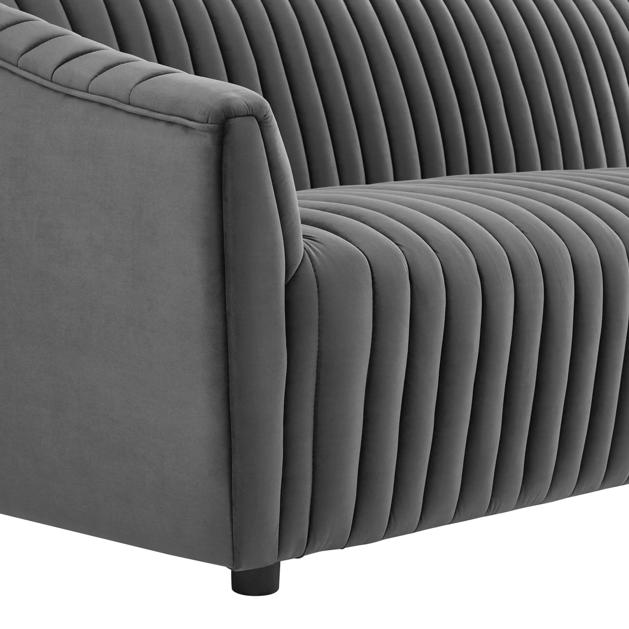 Announce Performance Velvet Channel Tufted Sofa by Modway