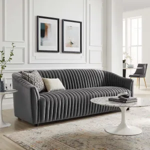 Announce Performance Velvet Channel Tufted Sofa by Modway