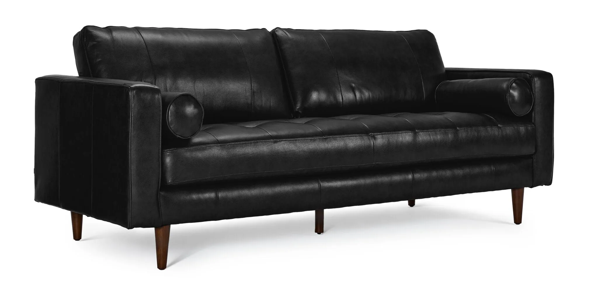 Bari Leather Sofa and Loveseat Set - Black