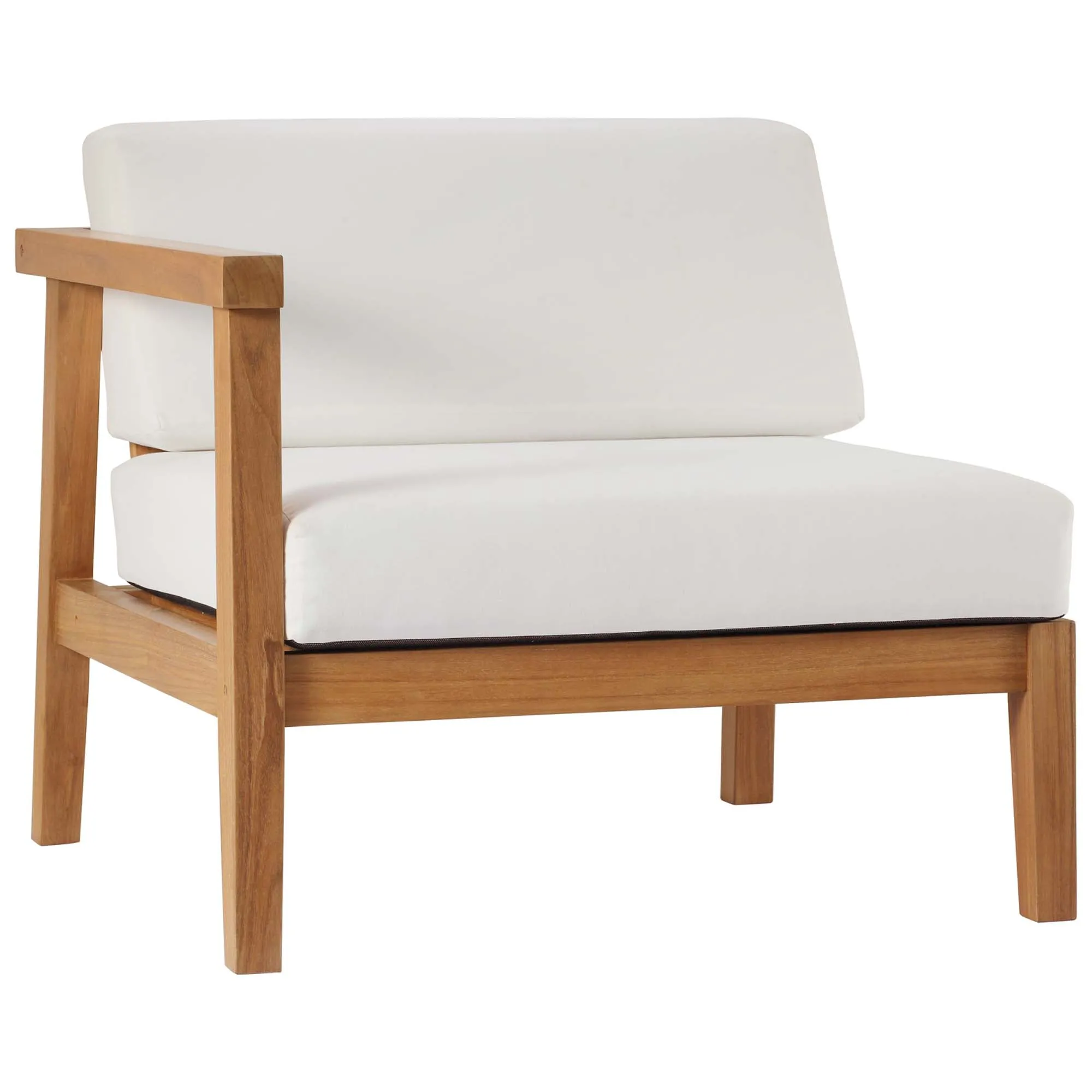 Bayport Outdoor Patio Teak Wood 3-Piece Sectional Sofa Set by Modway