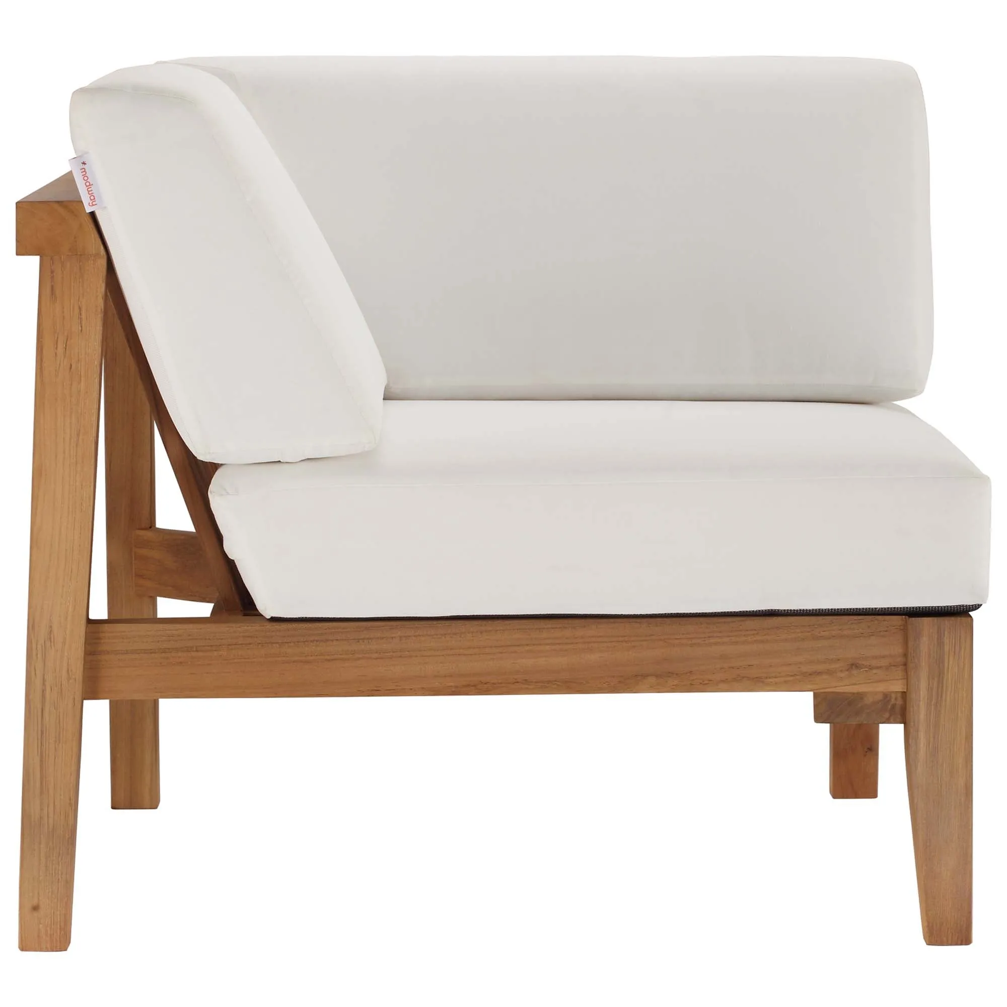 Bayport Outdoor Patio Teak Wood Corner Chair by Modway