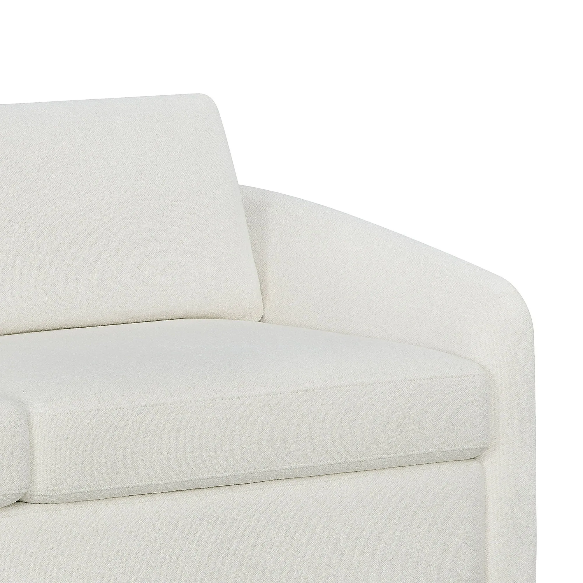 Beautiful LS-BT-019 Drew Small Space Sofa, Cream