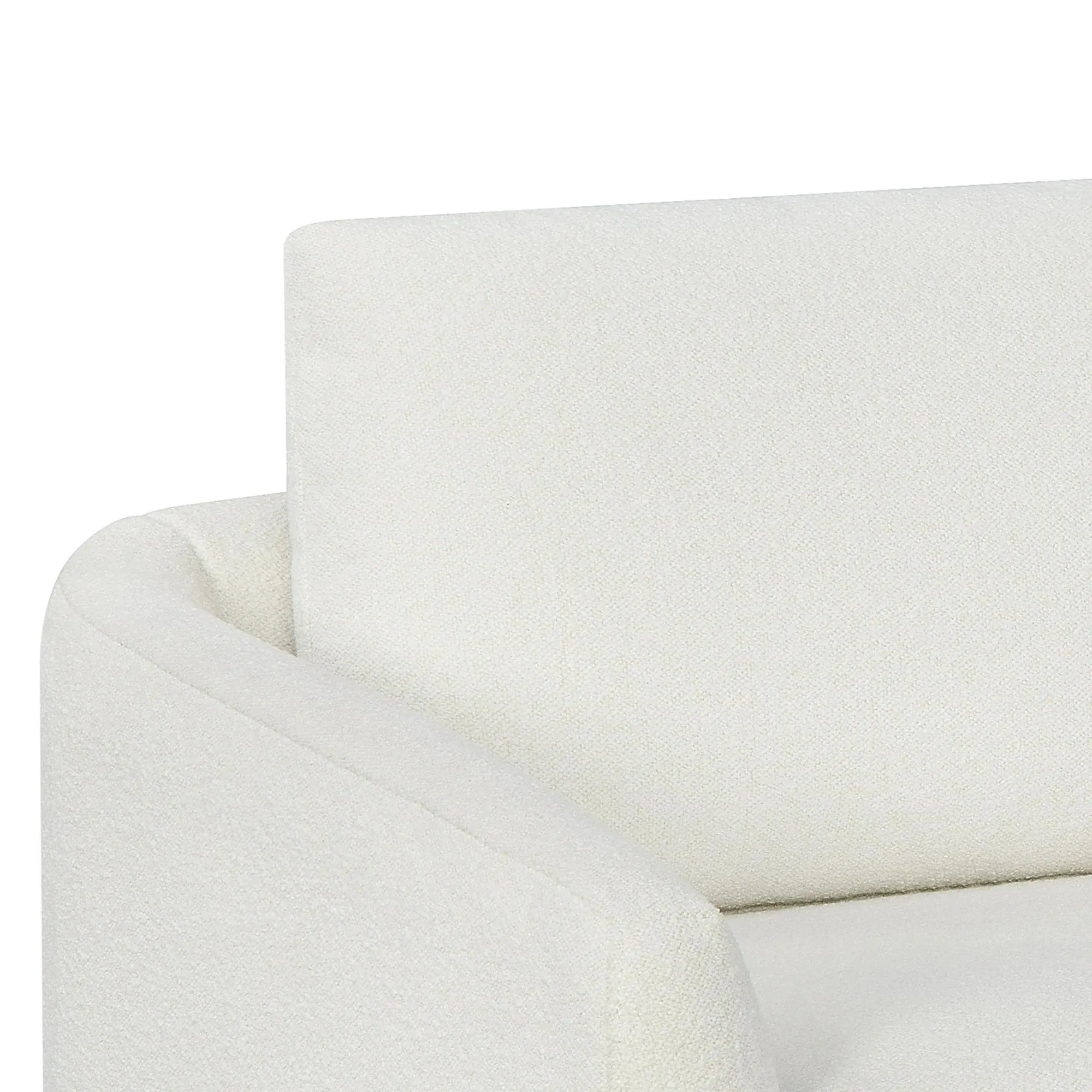 Beautiful LS-BT-019 Drew Small Space Sofa, Cream