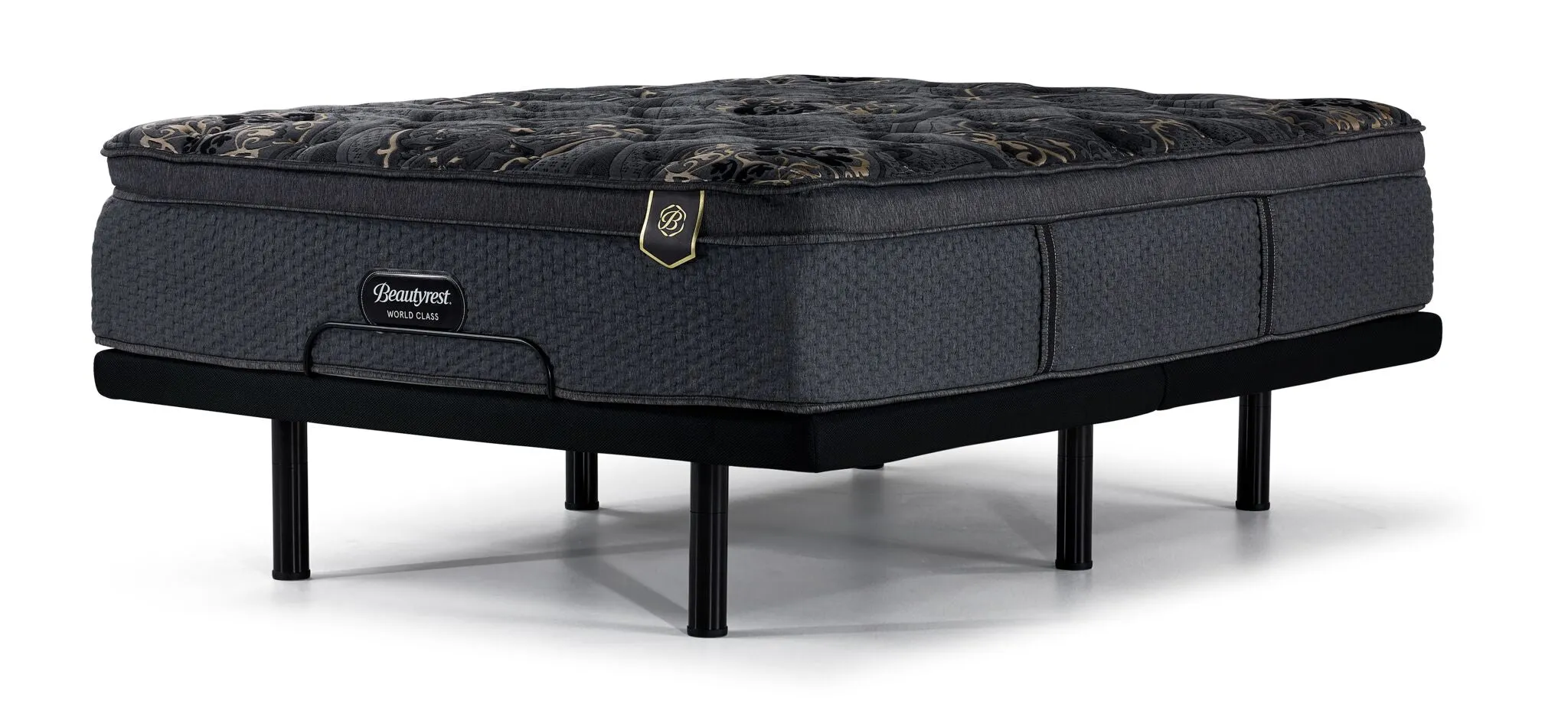 Beautyrest World Class Legacy Medium Twin XL Mattress and L2 Motion Pro Adjustable Base