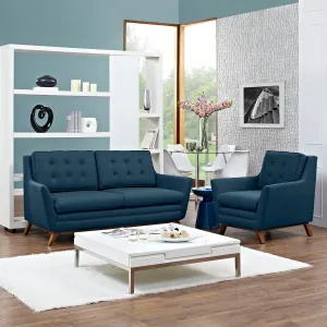 Beguile Living Room Set Upholstered Fabric Set of 2 by Modway