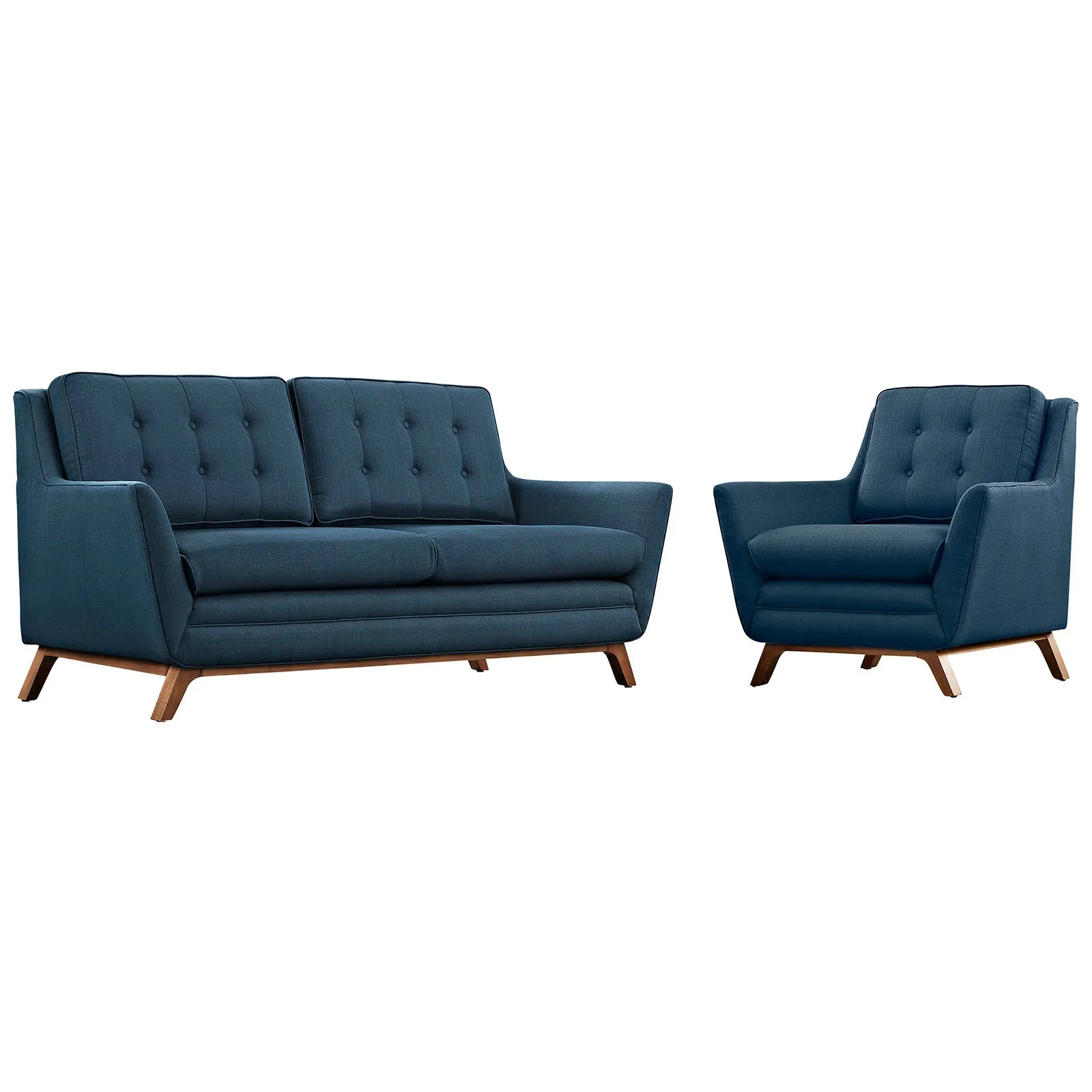 Beguile Living Room Set Upholstered Fabric Set of 2 by Modway