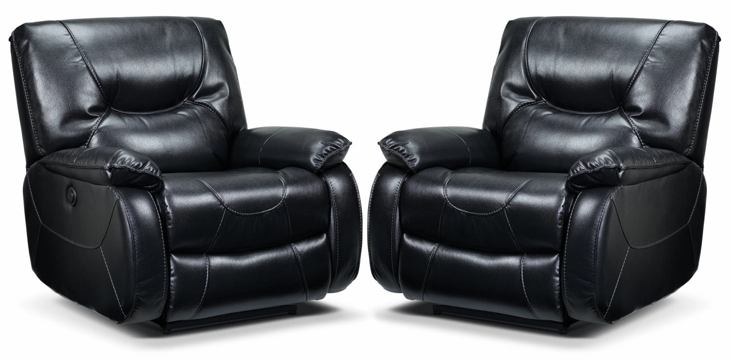 Canton 2-Pack of Power Recliners - Black