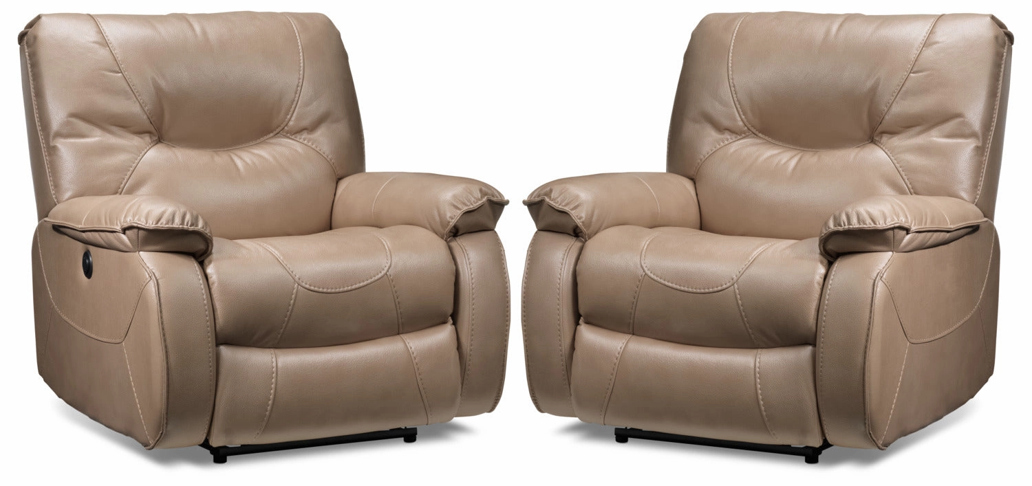 Canton 2-Pack of Power Recliners - Taupe