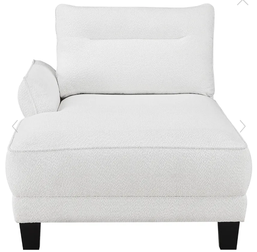 Caspian Upholstered Curved Arms Sectional Sofa White and Black