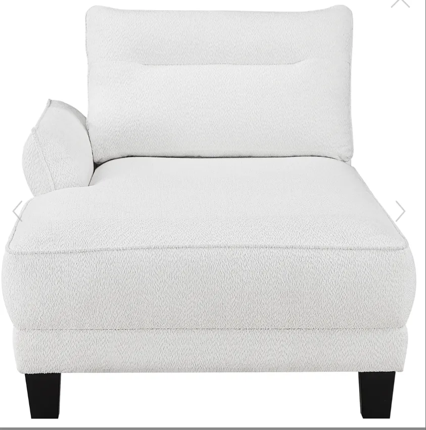 Caspian Upholstered Curved Arms Sectional Sofa White and Black