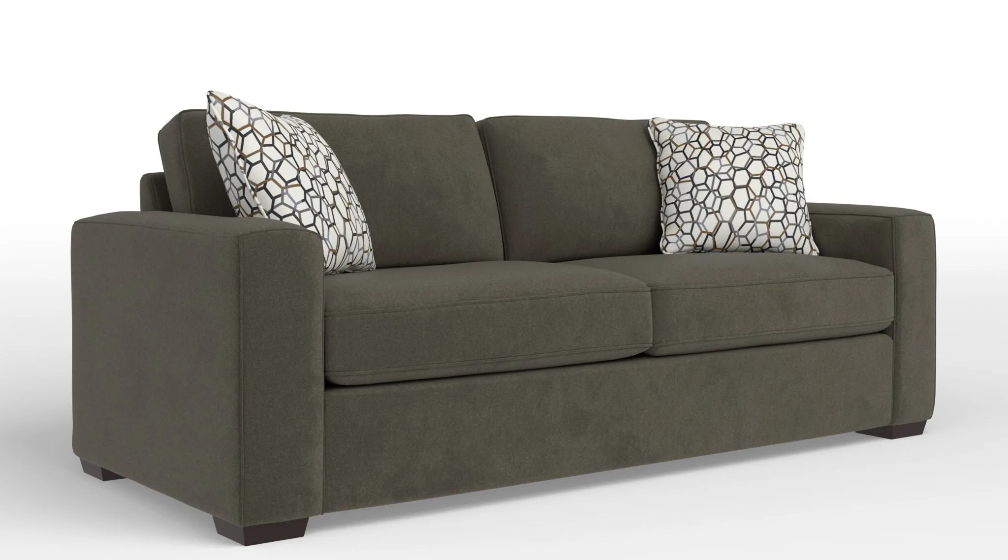 Celeste Queen Sofa Bed with Innerspring Mattress - Arlo Brown