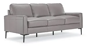 Chito Leather Sofa - Cloud Grey