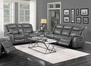 Conrad Upholstered Motion Sofa Cool Grey SOFA LOVE Seat