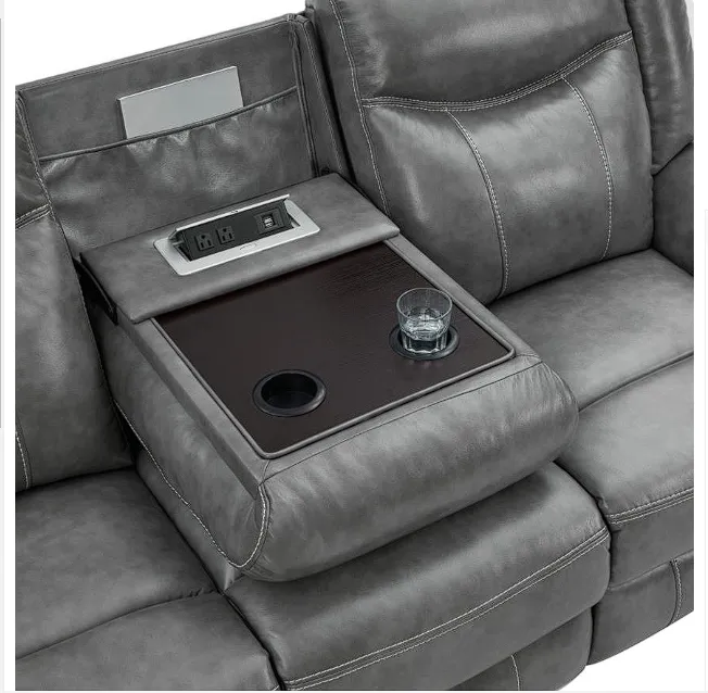Conrad Upholstered Motion Sofa Cool Grey SOFA LOVE Seat