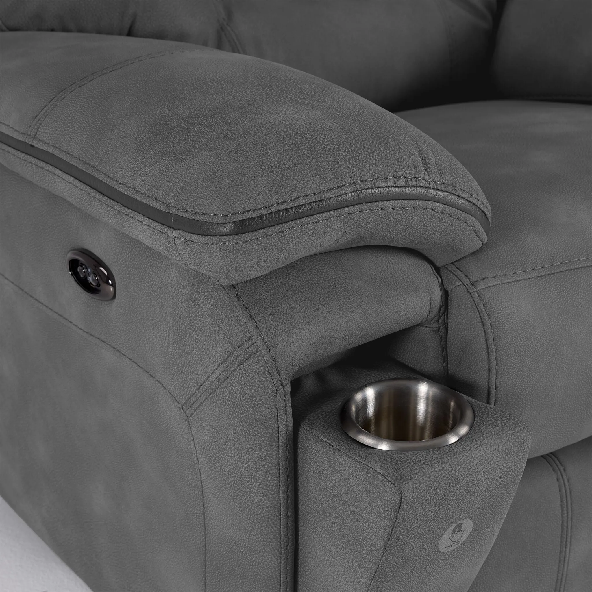 Dawson Power Reclining Sofa - Silver Grey