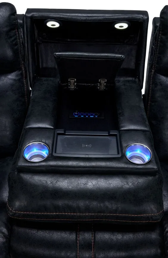 Franco Triple Power Reclining Sofa with Multimedia system - Eclipse