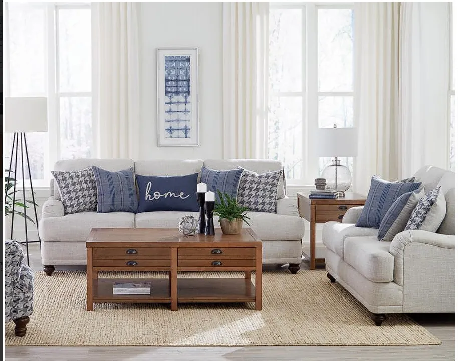 Glenn Living Room Set Light Grey