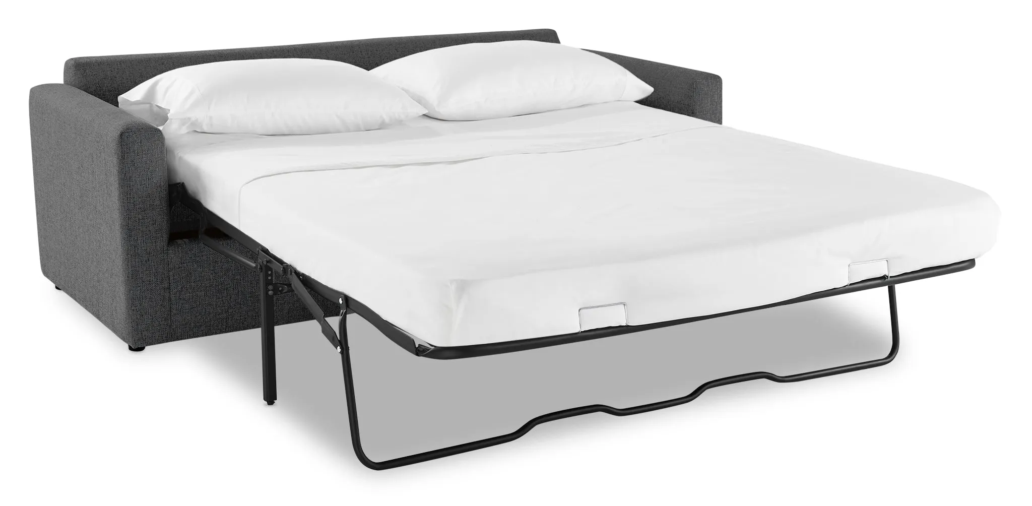Harper Full Sofa Bed with Memory Foam Mattress - Charcoal