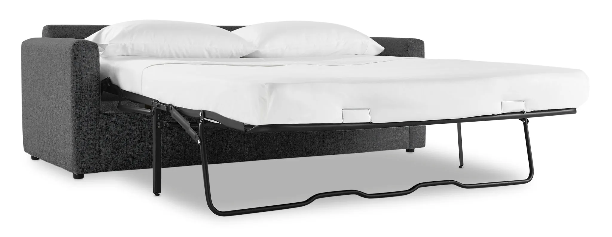 Harper Full Sofa Bed with Memory Foam Mattress - Charcoal