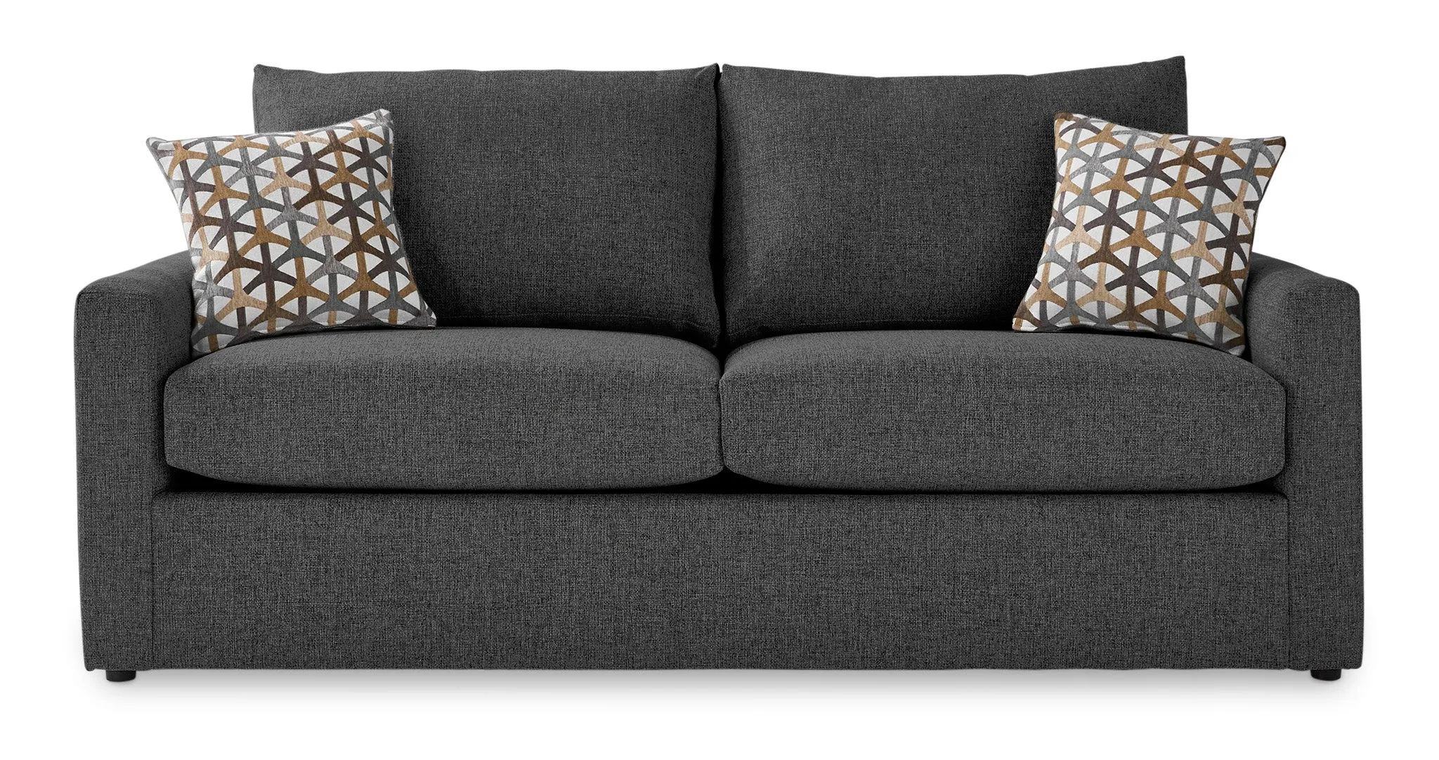 Harper Queen Sofa Bed with Innerspring Mattress - Charcoal
