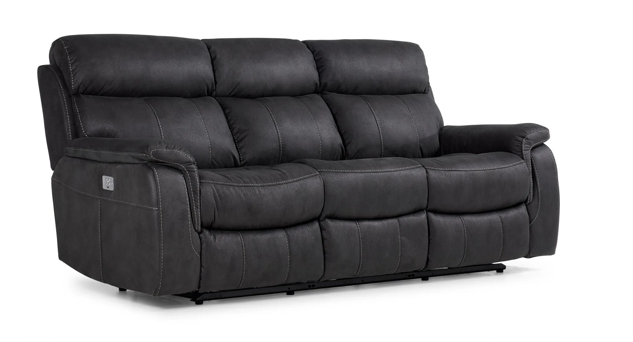 Haven Dual Power Reclining Sofa and Loveseat Set - Grey