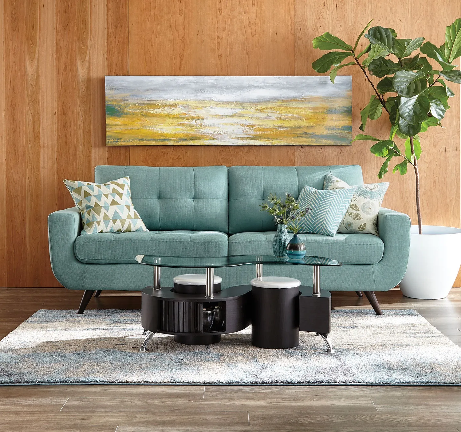 Julian Sofa and Chair Set - Teal