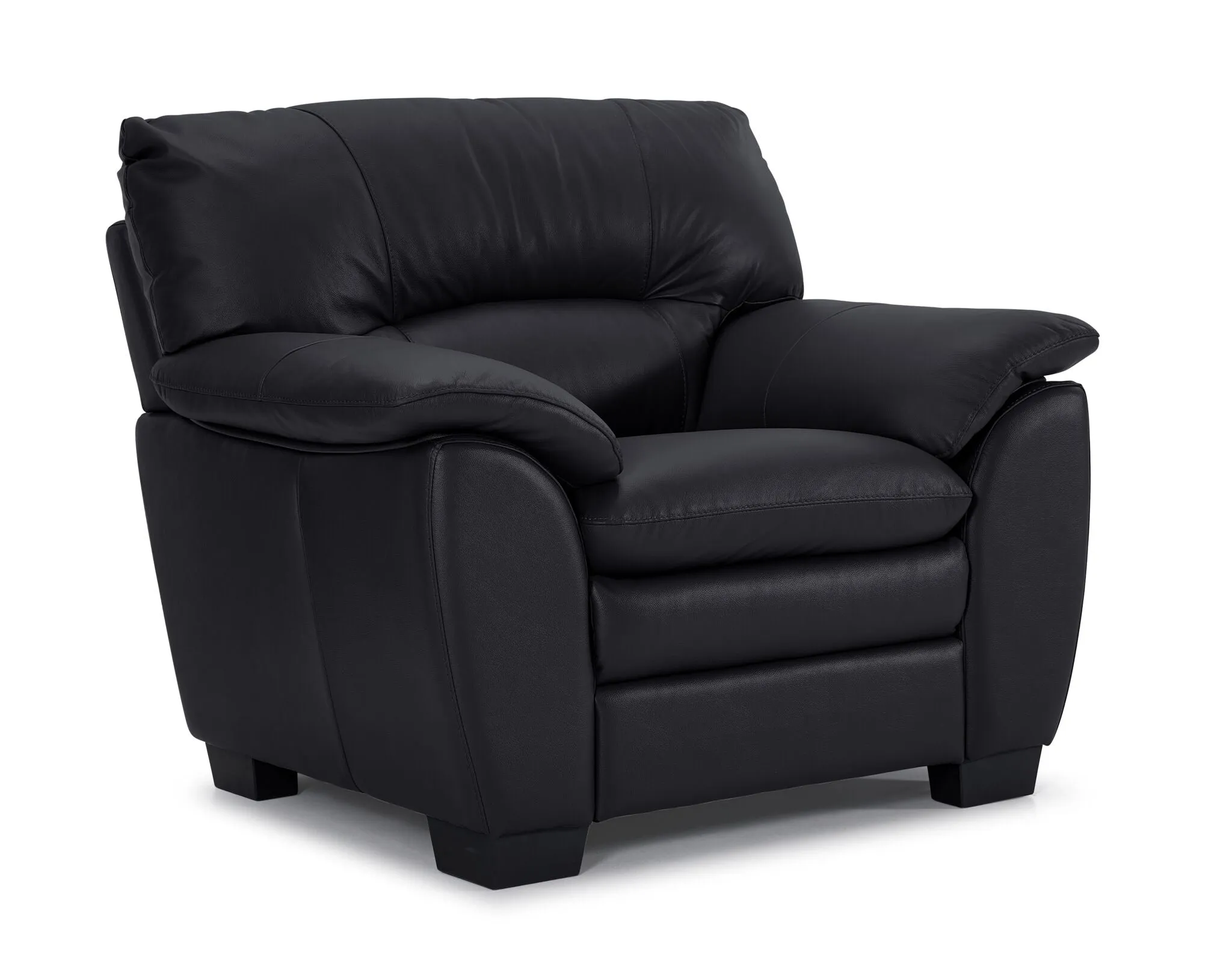 Kendrick Leather Sofa, Loveseat and Chair Set - Black