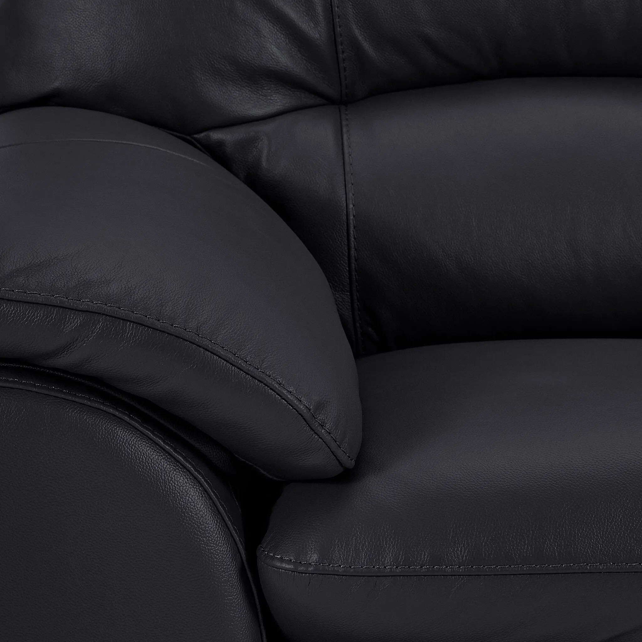 Kendrick Leather Sofa, Loveseat and Chair Set - Black
