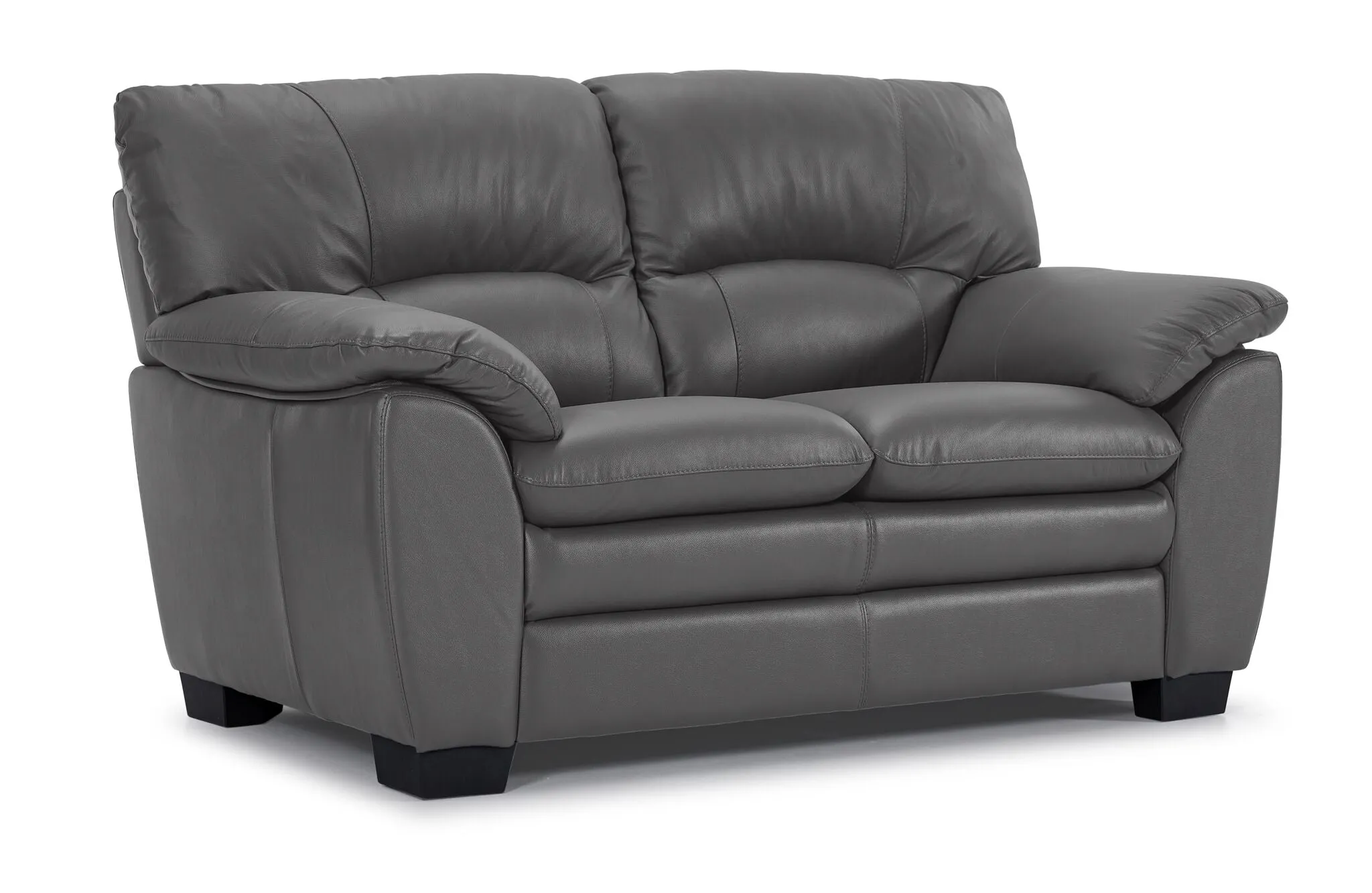Kendrick Leather Sofa, Loveseat and Chair Set - Grey