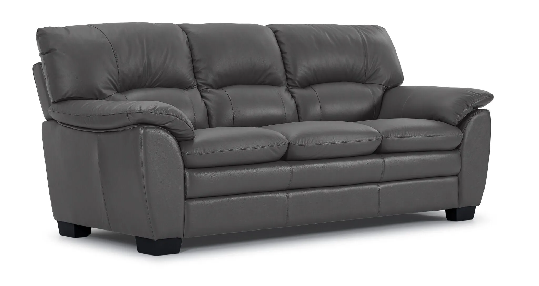 Kendrick Leather Sofa, Loveseat and Chair Set - Grey