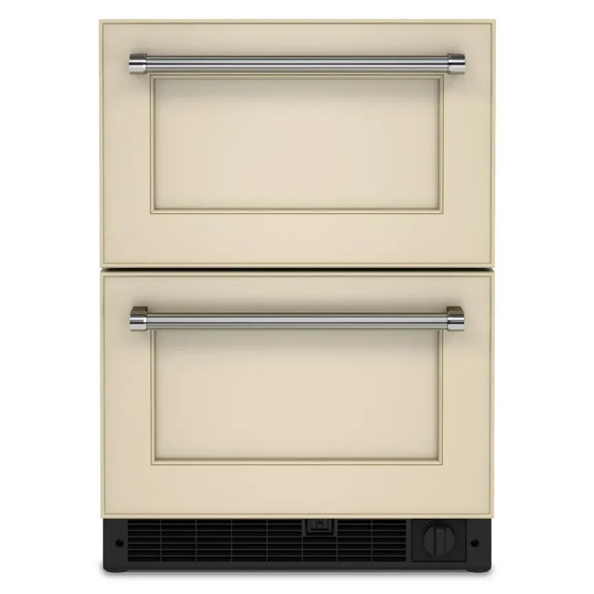 KitchenAid Panel Ready 24" Undercounter Double-Drawer Refrigerator/Freezer (4.29 Cu Ft) - KUDF204KPA
