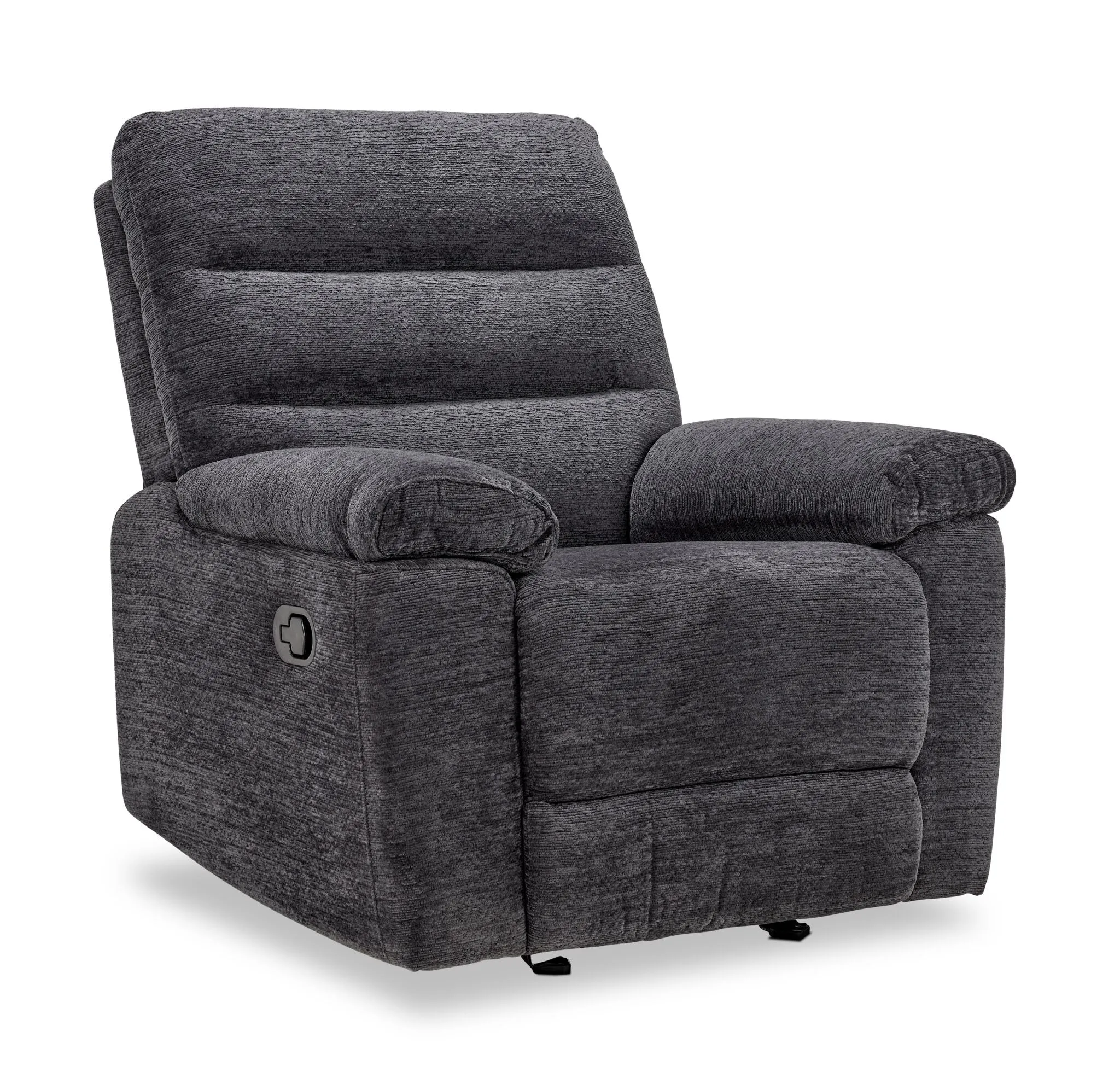 Lucie Dual Reclining Sofa and Recliner Set - Charcoal