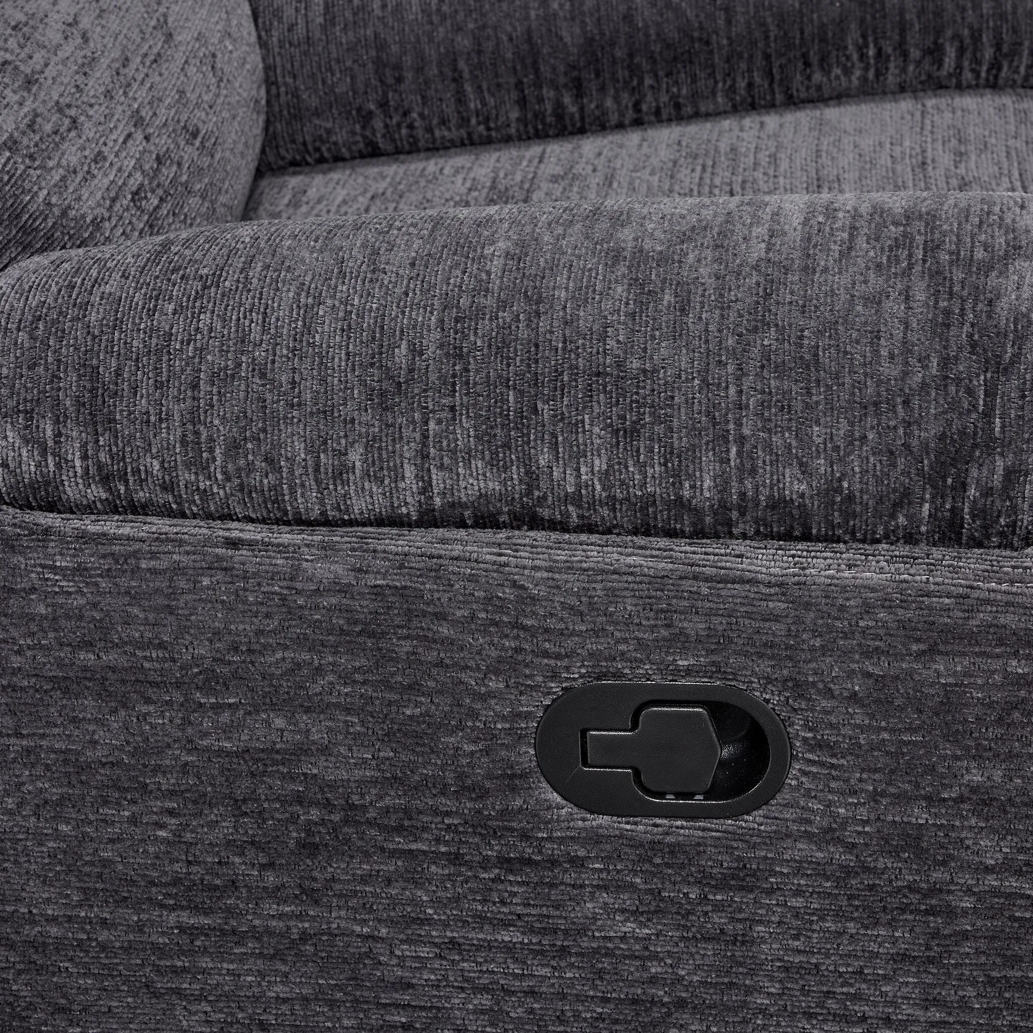 Lucie Dual Reclining Sofa and Recliner Set - Charcoal