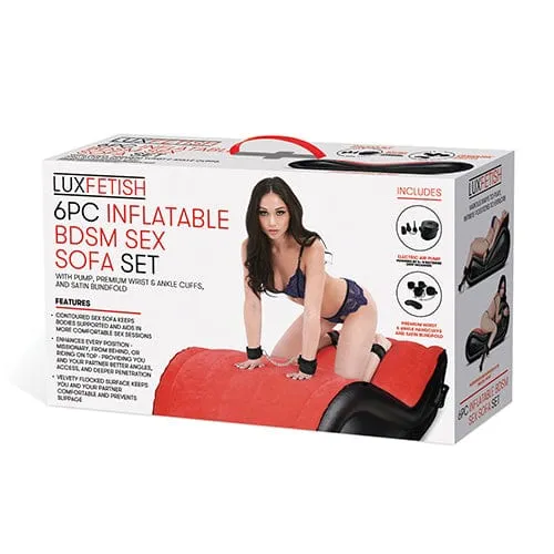 Lux Fetish - 6 pc Inflatable BDSM Sex Sofa Furniture Set (Black)