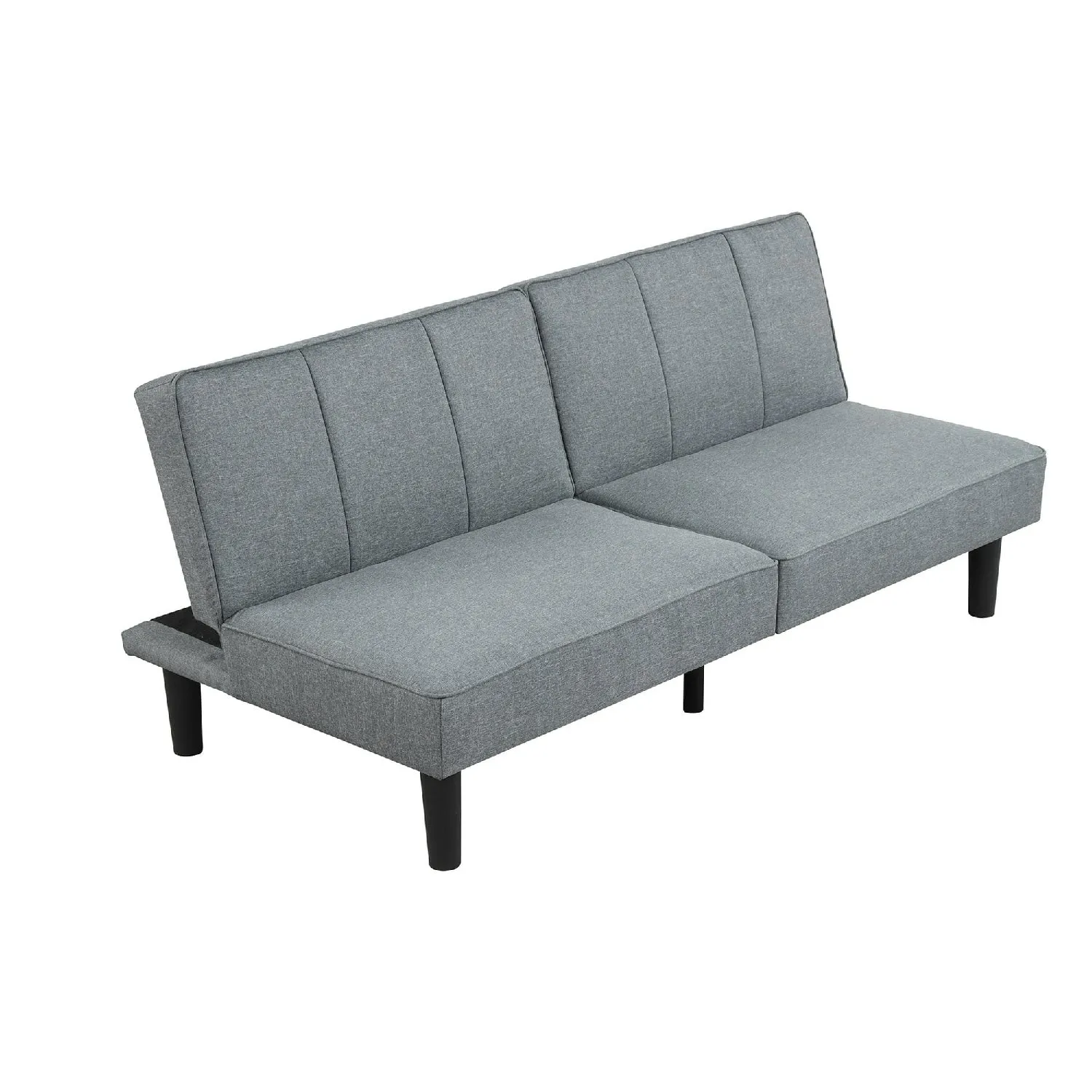Mainstays MSF236233238001 Studio Split-Back Futon, Gray Linen Fabric, Upholstery