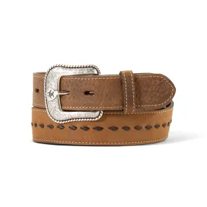 M&F Ariat Belt 1 1/2 Crazy Horse Buck Lace Brown A1042302