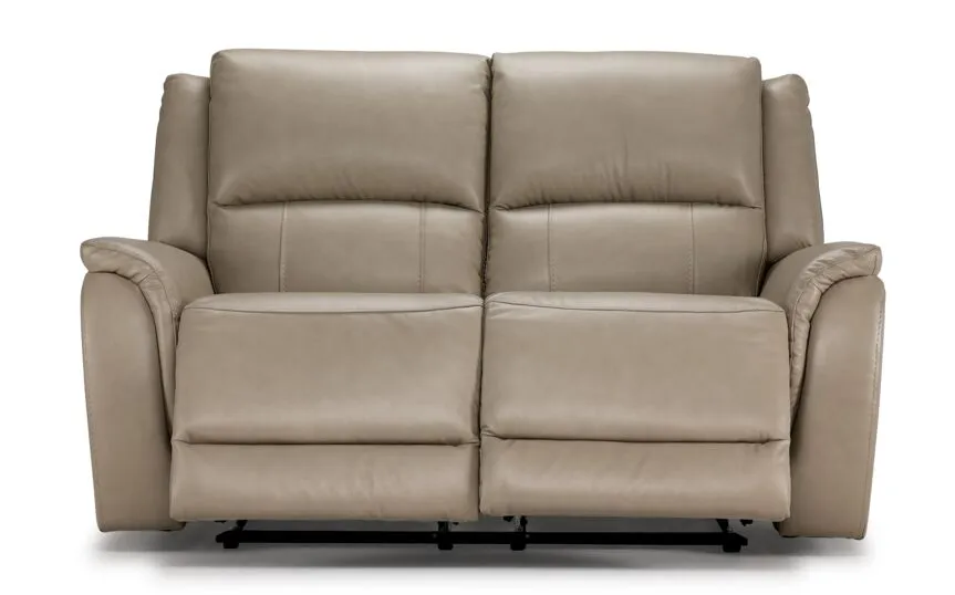 Maxton Leather Manual Reclining Loveseat - Taupe