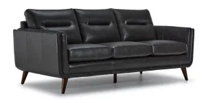 Miguel Leather Sofa - Charcoal