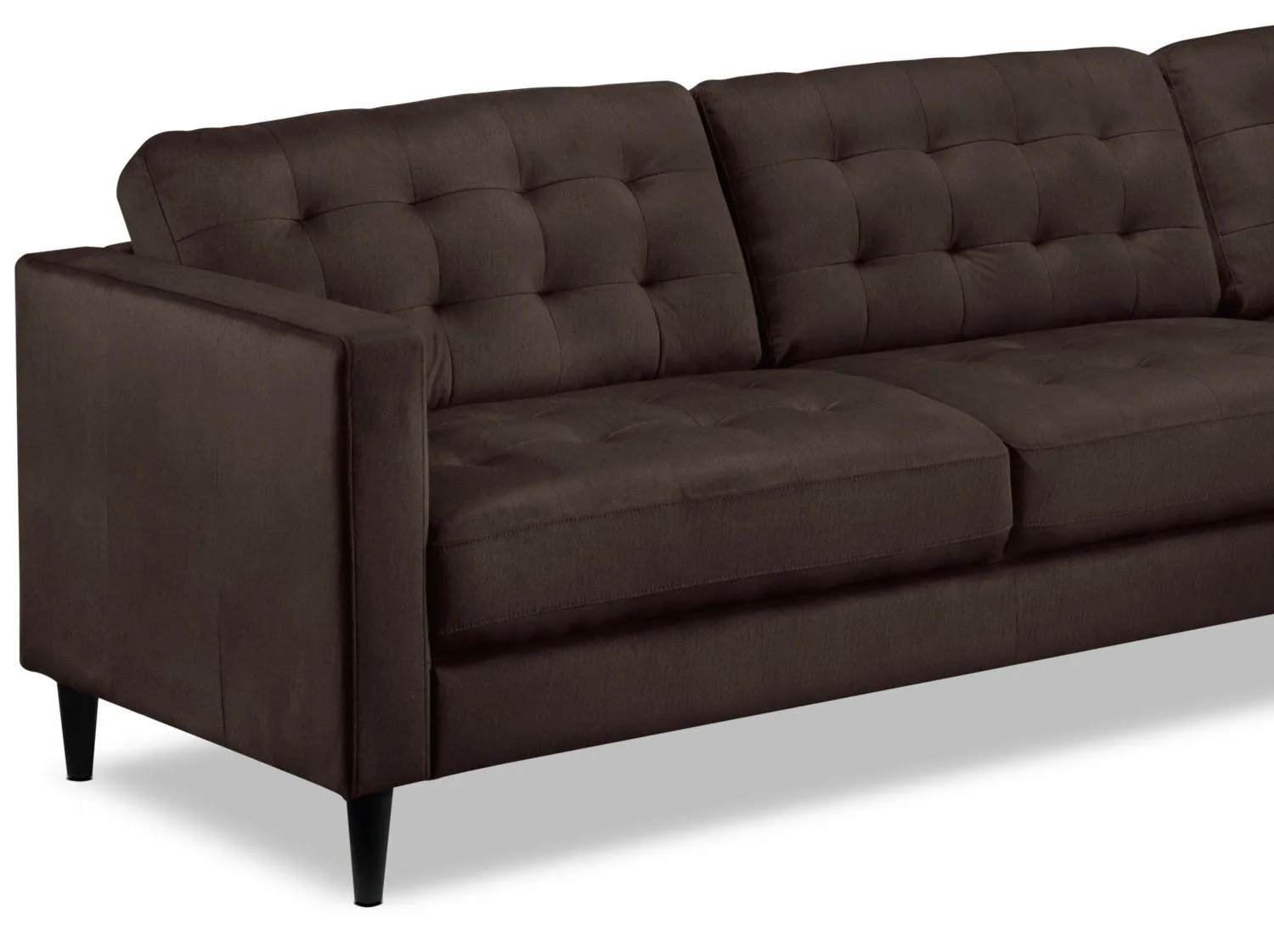 Paragon 2-Piece Sectional with Right-Facing Chaise - Dark Chocolate