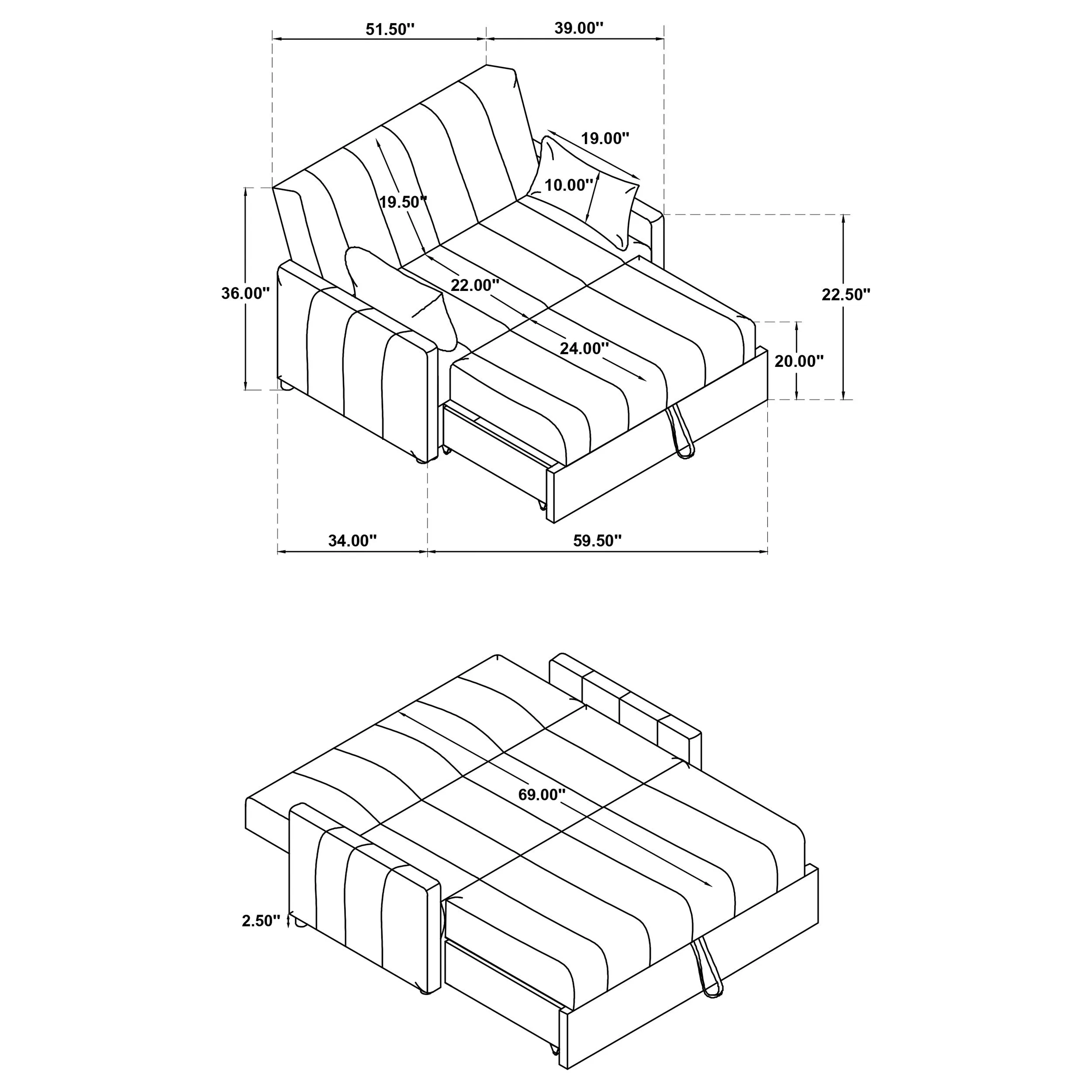 Portland Sleeper Sofa Bed