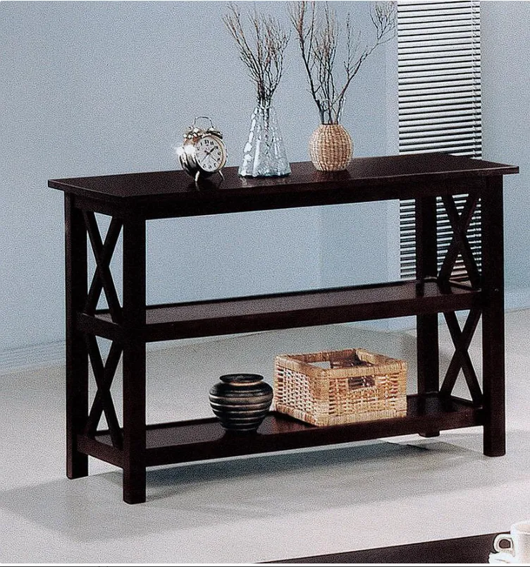 Rachelle Sofa Table with 2-shelf Deep Merlot