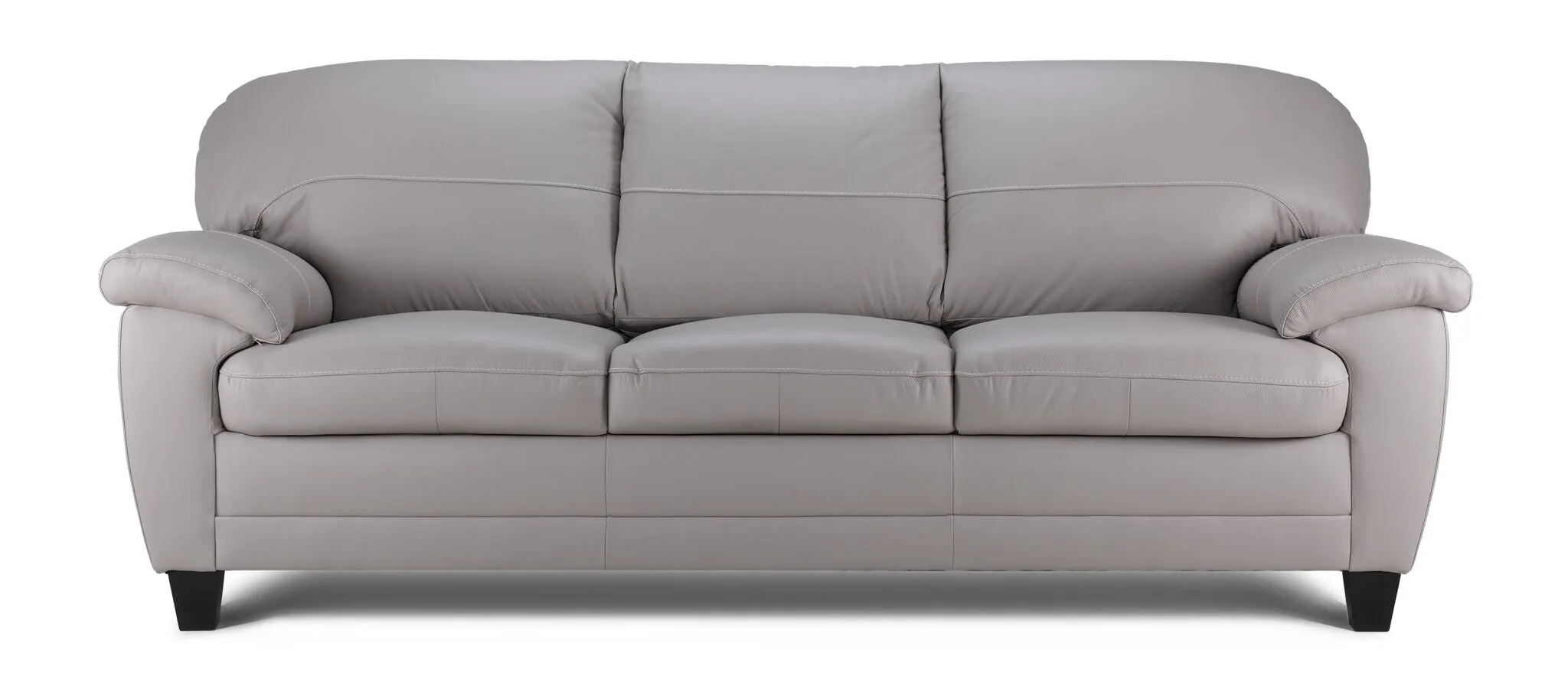 Raphael Leather Sofa and Chair Set - Cloud Grey