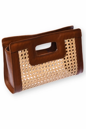 Rattan Clutch / Walnut