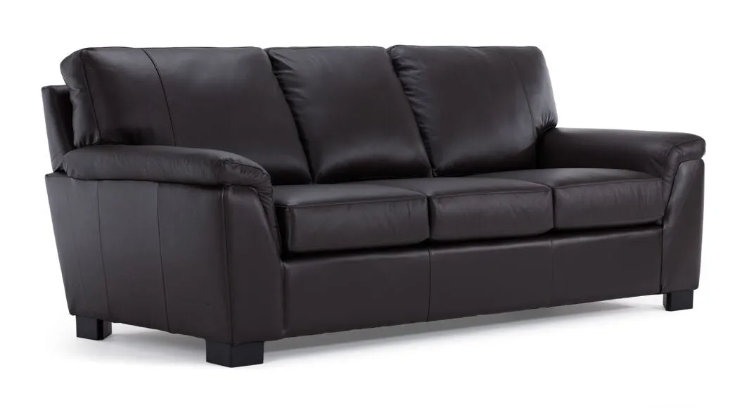 Reynolds Leather Sofa and Loveseat Set - Coffee