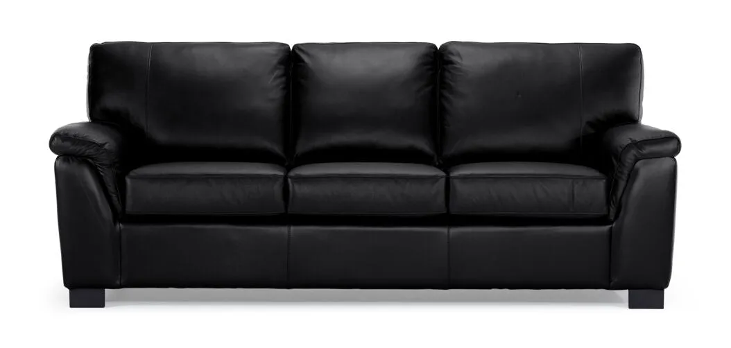 Reynolds Leather Sofa - Black