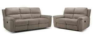 Roarke Sofa and Loveseat Set - Silver Grey