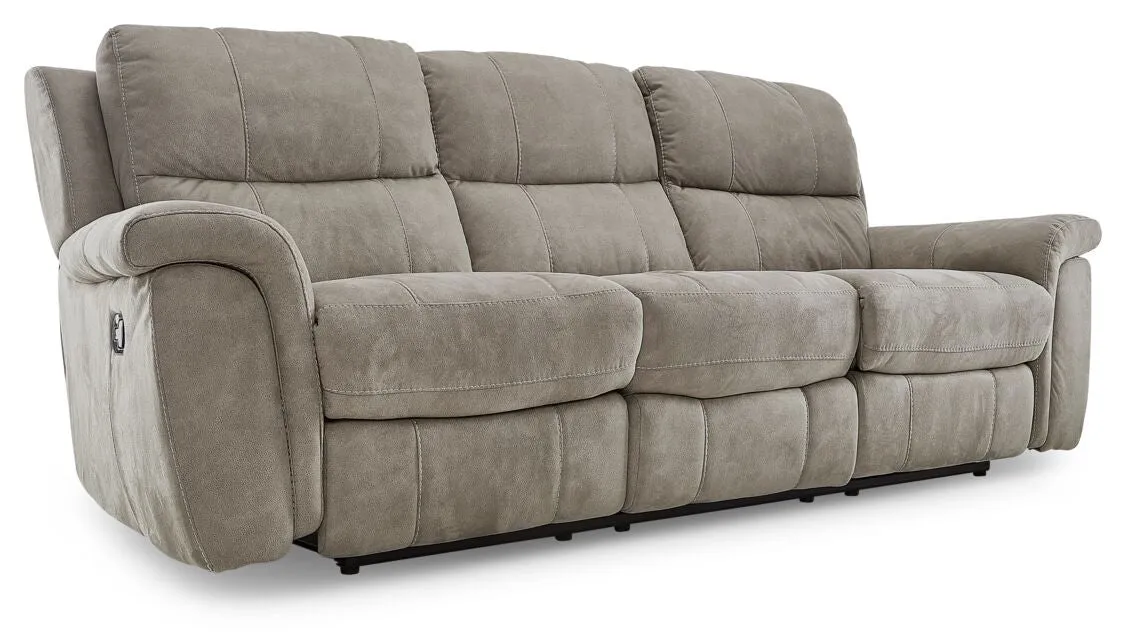 Roarke Sofa and Loveseat Set - Silver Grey