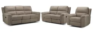 Roarke Sofa, Loveseat and Chair Set - Silver Grey